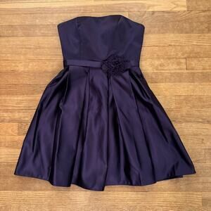 Pretty Maids purple fit and flare sleeveless formal mini dress size 8 b25